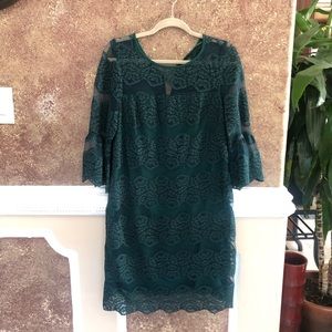 Emerald green cocktail dress